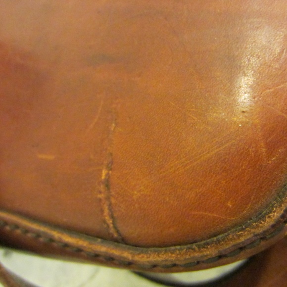 Tan Leather Messenger Postman Style Satchel Backpack main image 10